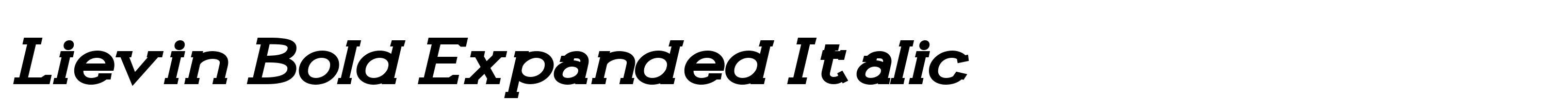 Lievin Bold Expanded Italic